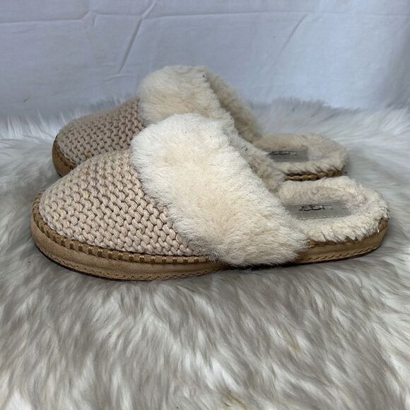 UGG Aira Cream Knit Lined Slippers Sz 7 - Picture 4 of 7